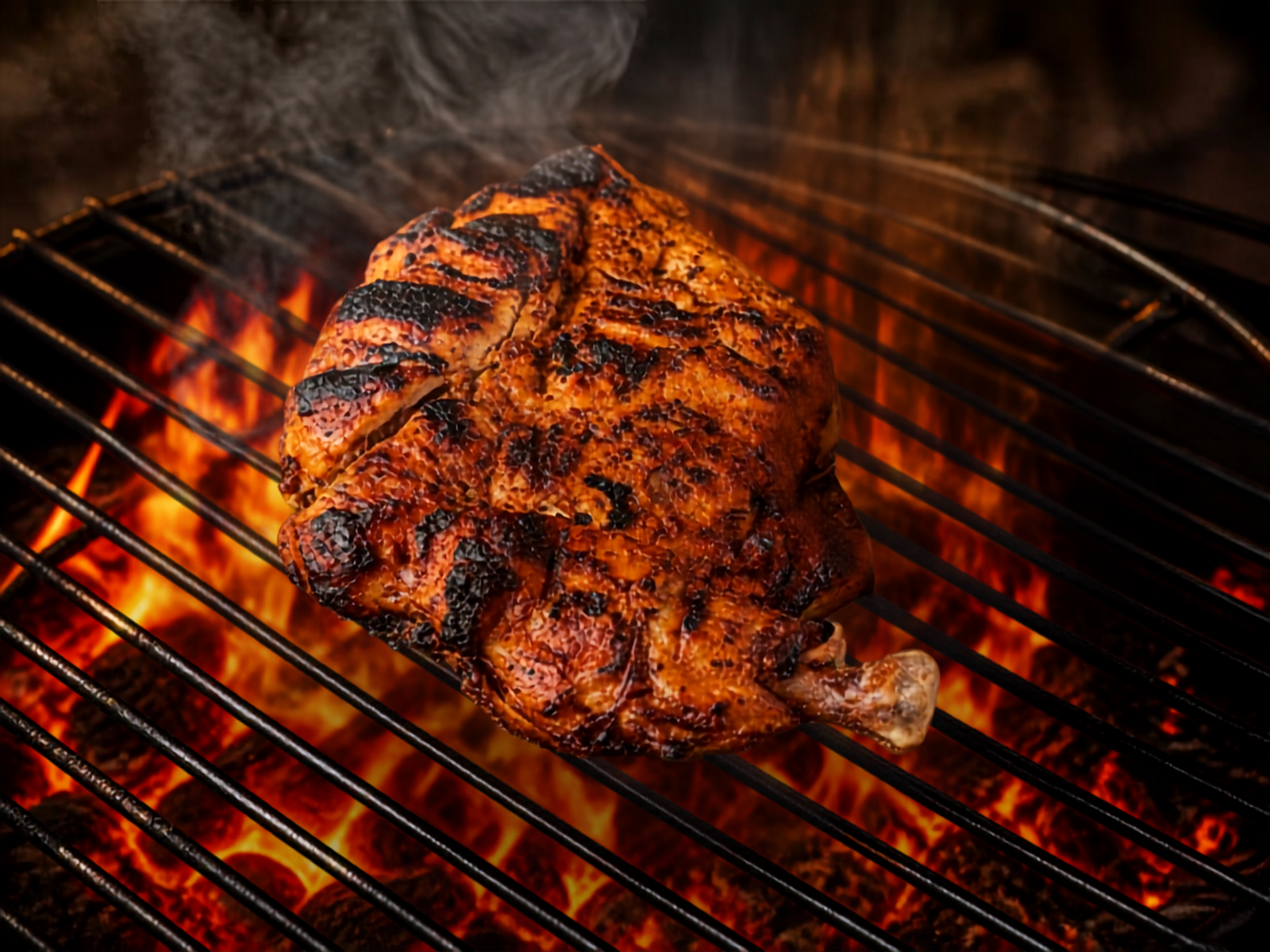 Classic Al-Faham chicken on the charcoal grill
